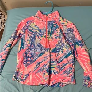 Lilly pulitzer girls quarter zip sweatshirt